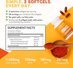 Paleovalley Omega-3 Complex, Wild Caught Fish Oil Softgels, 1,050mg Omega-3s, 750mg DHA, 187mg EPA, Phospholipid Bound Omega-3 Supplement for Brain, Heart and Joint Health, 28 Servings