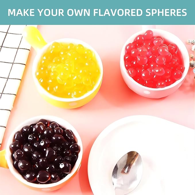 3oz Sodium Alginate Powder & 6oz Calcium Lactate Powder, Perfect for Making Luxurious Caviar Spheres, Food Grade, Value Pack (Bundle with 2 Items)