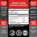 Extra Strength Nitric Oxide Booster - 3X Strength L-Arginine AKG & Citrulline Malate - Men & Women Premium Pre Workout Nitric Booster - Natural Energy & Muscle Support, Bottled in USA - 60 Capsules