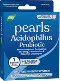Nature's Way Probiotic Pearls Acidophilus, Supports Digestive Balance & Gut Health, Reduce Occasional Constipation and Bloating*, 1 Billion Cultures, 90 Softgels
