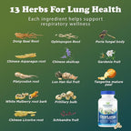 RidgeCrest Herbals ClearLungs Extra Strength, Daily Health Supplement, Natural Lung and Nasal Wellness Formula (60 Vegan Caps, 30 Serv)