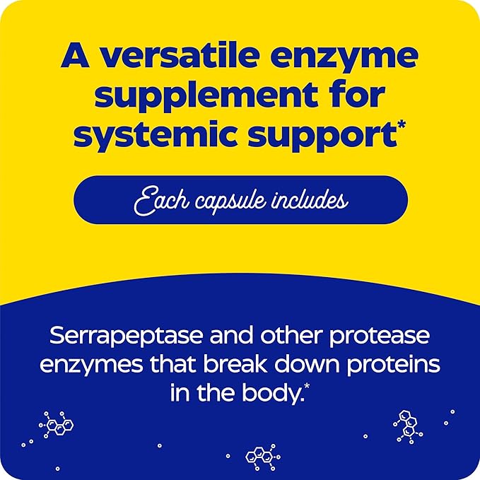 Enzymedica, SerraGold, Supports Recovery, Immune and Cardiovascular System, Natural Supplement, 120 Count (FFP)