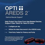 Opti + AREDS 2 Supplements | Vision & Eye Health Supplements for Adults | Includes Lutein, Zeaxanthin, Zinc, and Vitamin C for Macular Support* | 90 Softgels / 45 Servings