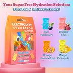 Electrolyte Gummies Sugar Free | Electrolyte Hydration Energy Gummies for Running & Sports - Energy Chews with Calcium & Vitamin C for Kids & Adults, Multiple Mixed Flavors, Gluten-Free, 180 Count