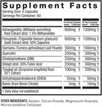 Alpha JYM X Advanced Testosterone Booster - Vitality, Optimization, DHEA, Ashwagandha, Boron, Shilajit, Fenugreek, Eurycoma, Damiana, Quercetin, DIM, JYM Supplemental Science (240 Capsules)