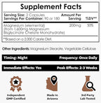Nootropics Depot Magnesium Glycinate Capsules | 180 Count | Mineral Supplement | Magnesium Supplement | Supports Heart, Muscle, Nerve, and Bone Health