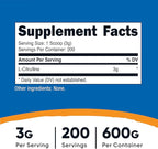 Nutricost Pure L-Citrulline (Base) Powder (600 Grams)