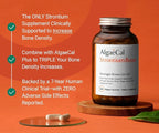 AlgaeCal - Strontium Boost, Natural Calcium Supplement for Bone Density Increase, Strontium Citrate 680 mg, Easy to Swallow for Bone Health & Bone Strength, Gluten-Free - 60 Veggie Caps- Made in USA