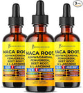 Organic Maca Root Liquid Drops with Ashwagandha, Nettle, Fenugreek, Beet Root and L-Arginine Liquid Multivitamin for Women and Men - 6oz