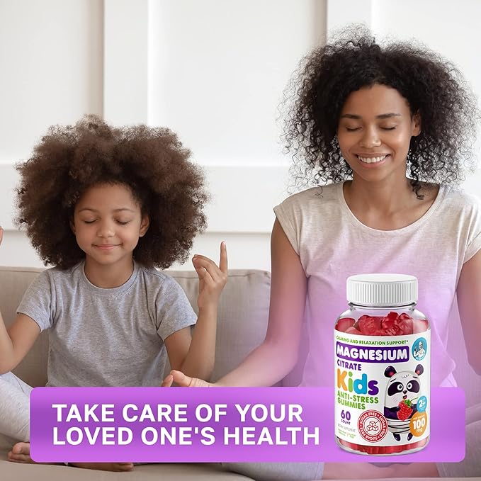 DR. MORITZ Sugar-Free Calm Magnesium Gummies for Kids and Adults - Non-GMO Magnesium Citrate Gummies - Raspberry Flavor - 1-Pack (60 Count)