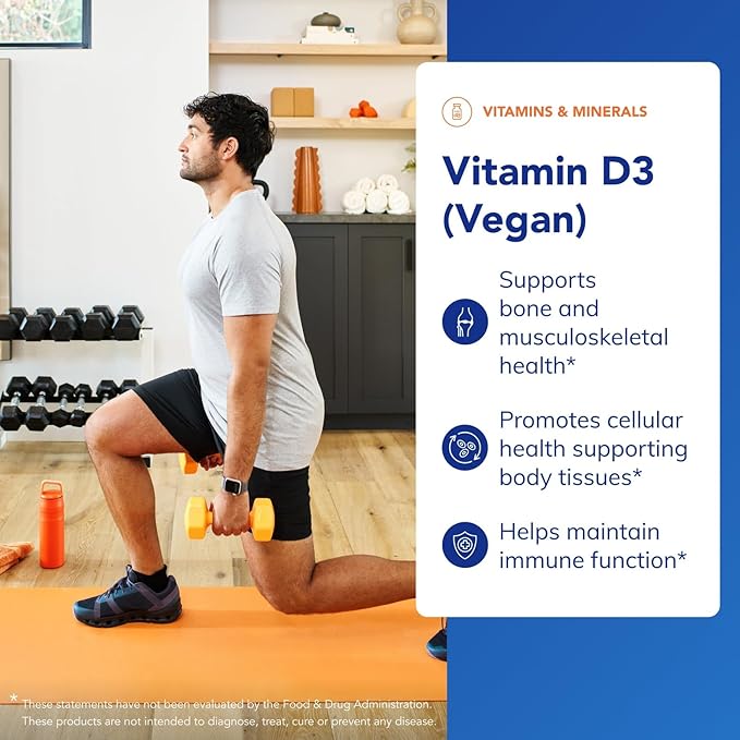 Pure Encapsulations Vitamin D3 Vegan | Support for Musculoskeletal, Cardiovascular, Neurocognitive, Cellular, and Immune Health* | 120 Capsules