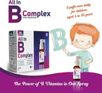 B Vitamin Complex Spray – High Absorption Liquid Supplement (B1, B2, B3, B5, B6, B12) – Natural Energy, Nerve & Metabolism Support – Fast-Acting Oral Spray – Convenient Daily – 1.69 fl oz