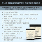 Surthrival: Colostrum Powder (1 Kilo, 2.2lbs), Immune Optimization & Recovery, Powdered Dietary Supplement, Gut Health, Immune Support, Keto Friendly