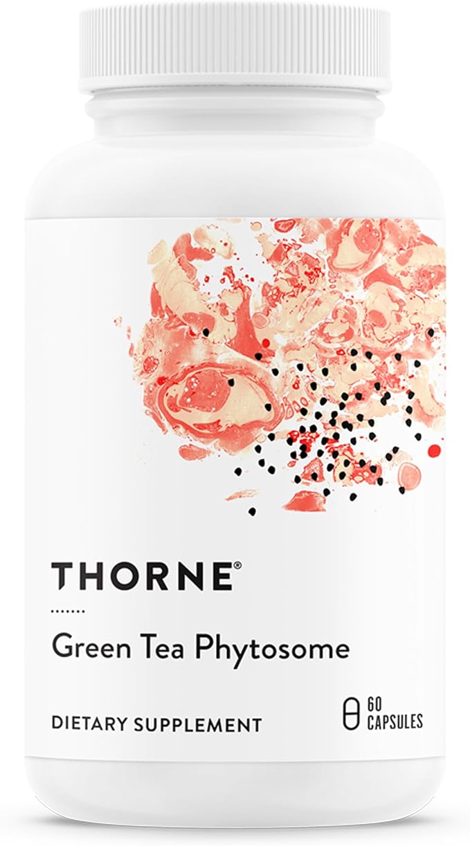 THORNE - Green Tea Phytosome - Provides Antioxidant Support, Liver Protection & Thermogenesis and Metabolic Benefits* - Caffeine-Free - Third-Party Certified - Gluten, Dairy & Soy-Free - 60 Capsules