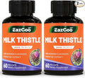 Milk Thistle Supplement,120 Capsules - 380mg of Extract & 80% Silymarin Standardized, Liver Support Supplement, Vegan, Non-GMO
