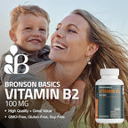 Bronson Vitamin B2 100mg Non-GMO, 240 Vegetarian Capsules