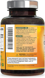 Turmeric Curcumin Supplement - 2400mg Organic Turmeric Per Serving - 95% Curcuminoids & BioPerine Black Pepper Extract for Best Absorption - Natural Vegan Joint Support, Bottled in USA - 180 Capsules