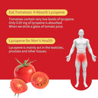 Lycopene Supplement for Men 100mg, Lycopene Capsule with 200mg Reishi Mushroom for Overall Health, 2 Month Supply, Non-GMO & Gluten Free, Vegan, 60 Rapid Release Capsules