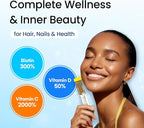 DONGKOOK Vita Pop 2,000mg Vitamin C Vitamin D & Biotin Powder Per Stick, Sugar Free Korean Vitamin C Supplements Multivitamin Advanced Immune Support for Woman Skin Hair, Lemon Powder Drink 100 Packet
