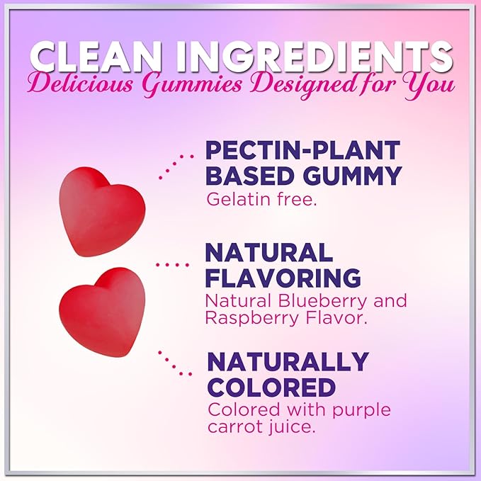 Hair Vitamins Gummies with Biotin 5000 mcg per Serving - Hair Growth Support with Vitamins E & C for Thicker, Stronger & Beautiful Hair - Hair Skin and Nails Vitamin, Gluten Free - 60 Gummies