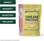 Greens First Dream Protein Powder Whey - 20g Protein per Serving - Hormone-Free with Prebiotics - Non-GMO - No Artificial Sweeteners/MSG/Aspartame - Strawberry Cream - 27.96 oz