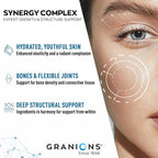 Granions Marine Collagen Pills – 2000mg Hydrolyzed Marine Collagen Peptides, Hyaluronic Acid, Vitamin C, Calcium, Magnesium – Skin, Hair, Nails, Pro Aging Hyaluronic Acid Supplements – 180 Tablets