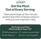 Organics Ocean Better Black Seed Oil Cold Pressed - Pure Nigella Sativa Oil for Immune Support - 5% Thymoquinone - Support Memory, Vitality, and Cellular Health - 6 Pack Bulk Supply