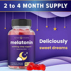 Melatonin Gummies for Kids & Adults | Natural Sleep Aid Drug-Free, Vegan Berry Flavor Kids Melatonin Gummy Supplement | 2.5mg, 5mg or 10mg Dose | Sleeping Pills Substitute 60 Gummies (Pack of 2)