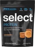 PEScience Select Protein Powder, Whey and Casein Blend, Lean Protein Powder for Women and Men, Low Calorie, Low Carb, Keto Friendly, Gluten Free, Snickerdoodle - 5 Servings