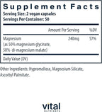 Vital Nutrients Magnesium Glycinate + Malate - 120mg Vegan Magnesium Supplement for Women and Men - Muscle, Heart, Bone Support* - Promotes Relaxation - Gluten, Dairy and Soy Free - 100 Capsules