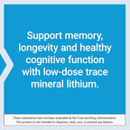 Life Extension Lithium, 1000 mcg – Lithium Orotate – Helps Maintain Cognitive Function & Memory – Low-Dose Formula – Non-GMO, Gluten-Free, Vegetarian – 100 Capsules