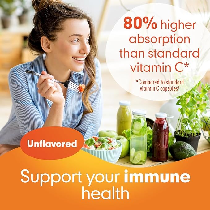 Lipo-Sachets Liposomal Vitamin C 1000mg Per Serving for Immune and Collagen Support - High Absorption - GMO Free, No Added Sugar, Vegan - 30 Liposomal Liquid Vitamin C Packets