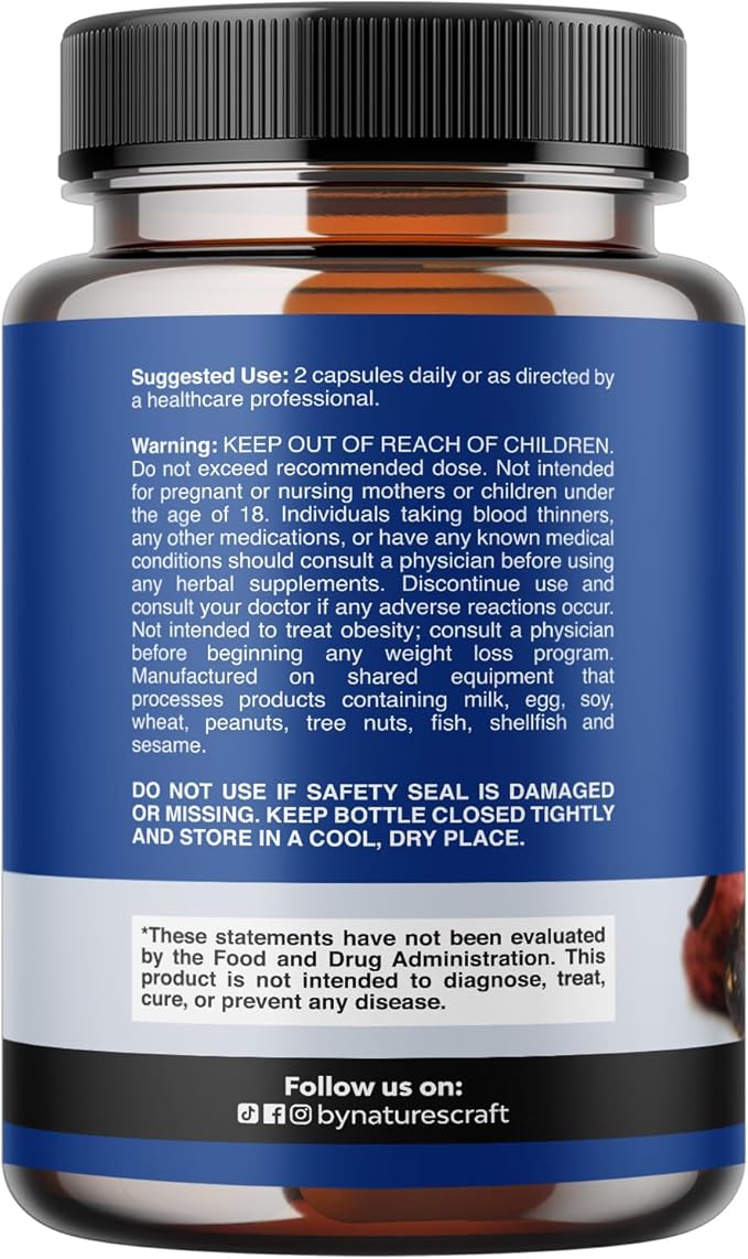 Potent Black Maca Root Capsules for Men - Herbal Wellness Supplement with Siberian Ginseng Ashwagandha and Black Maca Root - Men’s Wellness Supplement to Support General Health - 120 Count