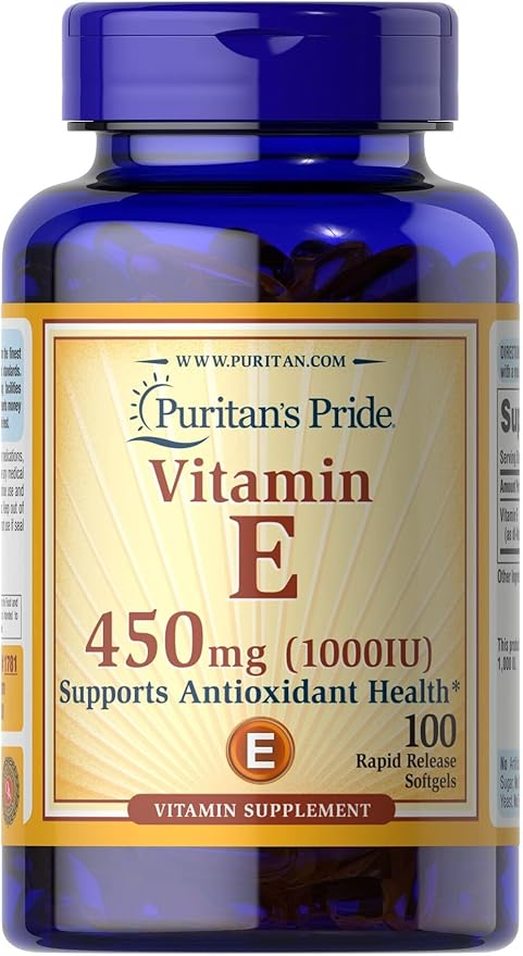 Puritan's Pride Vitamin E 450 Mg, Supports Immune Function, 100 Count