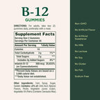 Nature's Bounty Vitamin B12 Gummies, Dietary Supplement, Supports Energy Metabolism and Nervous System Health, Mixed Berry Flavor, 500mcg, 90 Gummies