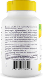 Healthy Origins Vegan Ubiquinol (Active Form of CoQ10), 100 mg - Kaneka Ubiquinol Supplements for Heart Health & Antioxidant Support - Gluten-Free & Non-GMO Supplement - 60 Veggie Gels
