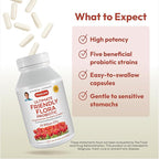 ANDREW LESSMAN Ultimate Friendly Flora Probiotic 120 Capsules - 25 Billion CFU, Comprehensive Blend of Five Probiotic Strains, Powerful Immune and Digestive Support. Probiotics for Women or Men