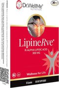 Dr.WellMe Lipinerve R Alpha Lipoic Acid 300mg Capsules Per Serving - an Antioxidant Supplement, Kosher | Halal 30 Count - Made in USA