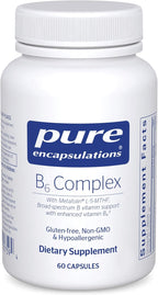 Pure Encapsulations B6 Complex - Supports Nervous System & Brain Health* - Includes B Vitamins - Contains Enriched Vitamin B6 - Non-GMO & Gluten Free - 60 Capsules