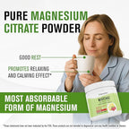 NaturalSlim Magicmag Pure Magnesium Citrate Powder Stress, Constipation, Muscle, Heart Health, and Sleep Support | Raspberry Lemon Magnesium Supplement - 8oz Drink Mix (2 Pack)