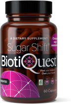 BiotiQuest Sugar Shift Probiotic | Helps Decrease Sugar & Carb Cravings and Supports Digestive Balance | 22 Billion CFU | Non-GMO, Gluten-Free, & Vegan | 60 Servings