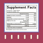Doctor's Recipes Taurine Supplement 1000mg, Amino Acids Supplement with Vitamins B1, B2, B6, Folate, Methyl B12, Non-GMO, No Gluten & Soy, Support Heart, Visual, Nerve Health, 120 Veggie Capsules