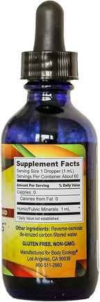 Body Ecology Ancient Earth Liquid Minerals | 100% Plant-Derived Trace Mineral Liquid Supplement | Fast-Absorbing Electrolyte Solution for Immune Support | 60 Servings (2 fl oz)