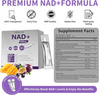NAD+ Supplement Packets, 1000mg Liquid Advanced Nicotinamide Riboside, PQQ, Trans-Resveratrol & Quercetin Complex for Cellular Energy & Healthy Aging Support - 2 Flavors (30 Count)