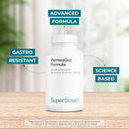 Supersmart PermeaGut Formula (High Potency) - with L-Glutamine, ButiShield Calcium Butyrate, Zinc-L-Carnosine - Gut Barrier Support | Vegan & Gluten Free - 180 Gastro-Resistant Capsules