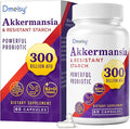 Akkermansia Supplement - 300 Billion AFU Akkermansia Muciniphila, Akkermansia Probiotic for Women & Men, for Boost , Digestive, Gut, Immunity, Enhances Gut Lining Function & Intestinal Walls, 60 Count
