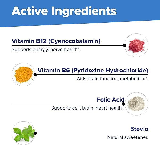Superior Source No Shot Vitamin B-12 Cyanocobalamin 10000 mcg, B-6, Folic Acid 1200 mcg - Support Brain & Heart Health - Aids Natural Energy Levels - 60 Sublingual Dissolving Tablets