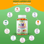SHIFAA NUTRITION Halal Kids Multivitamin Gummies, 45-90 Days Supply, with All Essential Kids Vitamins. Toddler Vitamins with Vitamin C, D, Zinc, A, E, B6, B12, Biotin | Halal Gummies for Kids