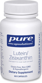 Pure Encapsulations Lutein & Zeaxanthin - Supports Overall Vision* - Maintains Macular Pigment & Eye Health* - Antioxidant Support* - Vegan-Friendly & Non-GMO - 60 Capsules
