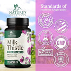 Milk Thistle Extract - Liver Cleanse Detox & Repair Formula - Natural Milk Thistle with Silymarin Marianum & Dandelion Extract - Natural Herbal Liver Health Supplement - Made in USA - 120 Capsules